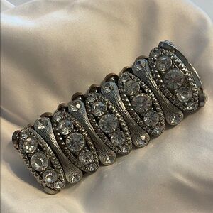 Elegant Silver Crystal Bracelet